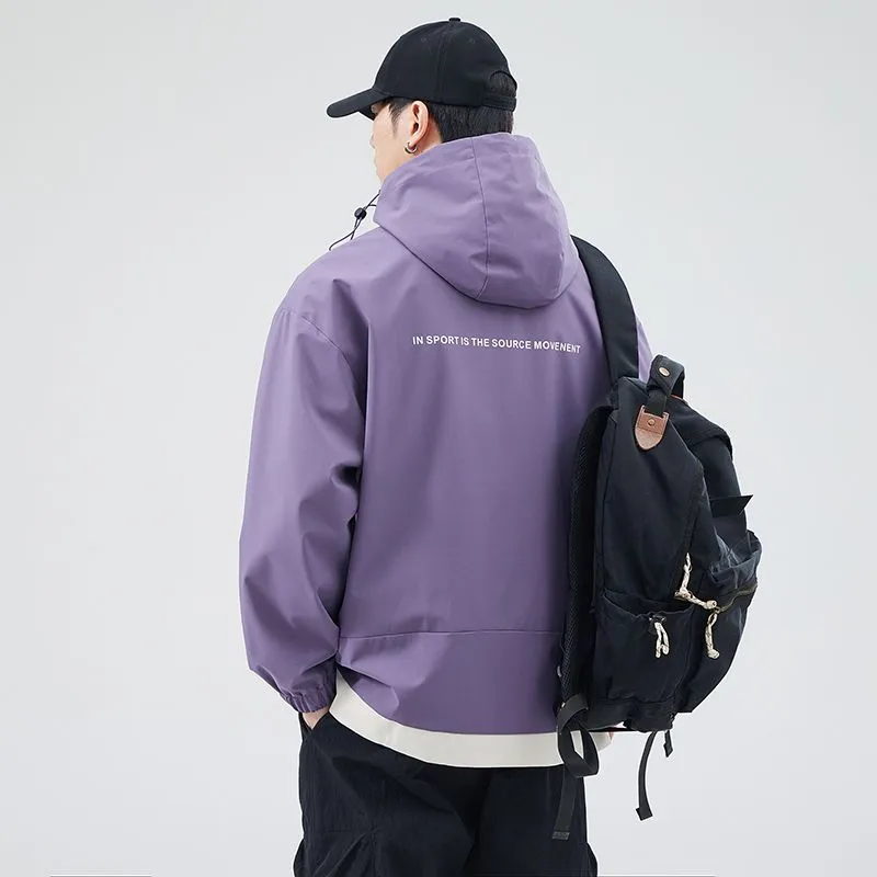 Stylish Stain-resistant Hooded Rain Coat for Casual Outings