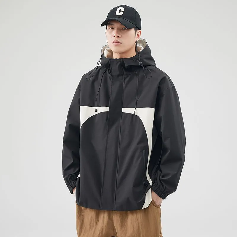 Stylish Stain-resistant Hooded Rain Coat for Casual Outings