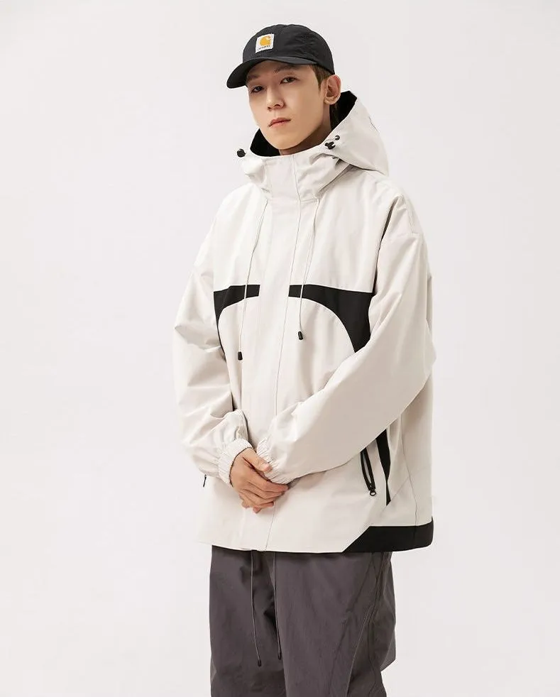 Stylish Stain-resistant Hooded Rain Coat for Casual Outings