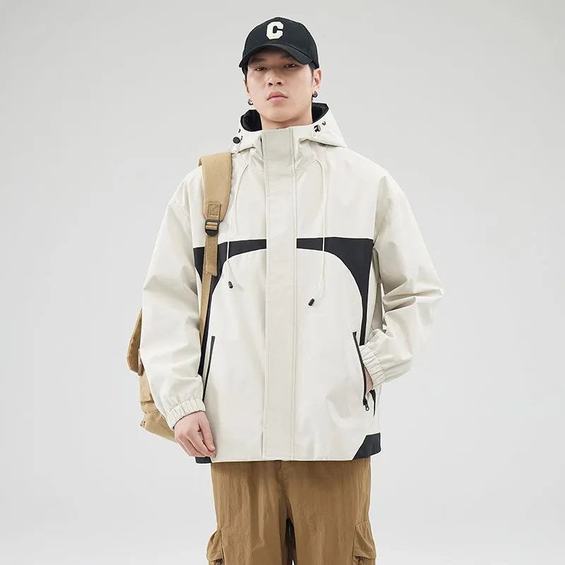 Stylish Stain-resistant Hooded Rain Coat for Casual Outings