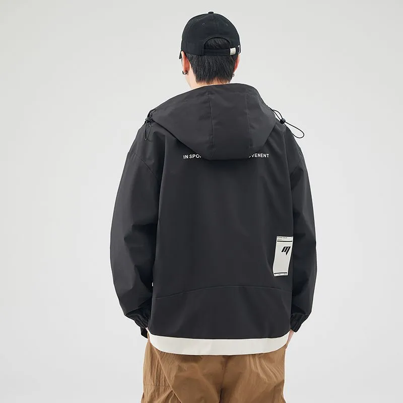 Stylish Stain-resistant Hooded Rain Coat for Casual Outings