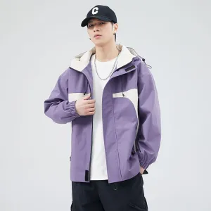 Stylish Stain-resistant Hooded Rain Coat for Casual Outings