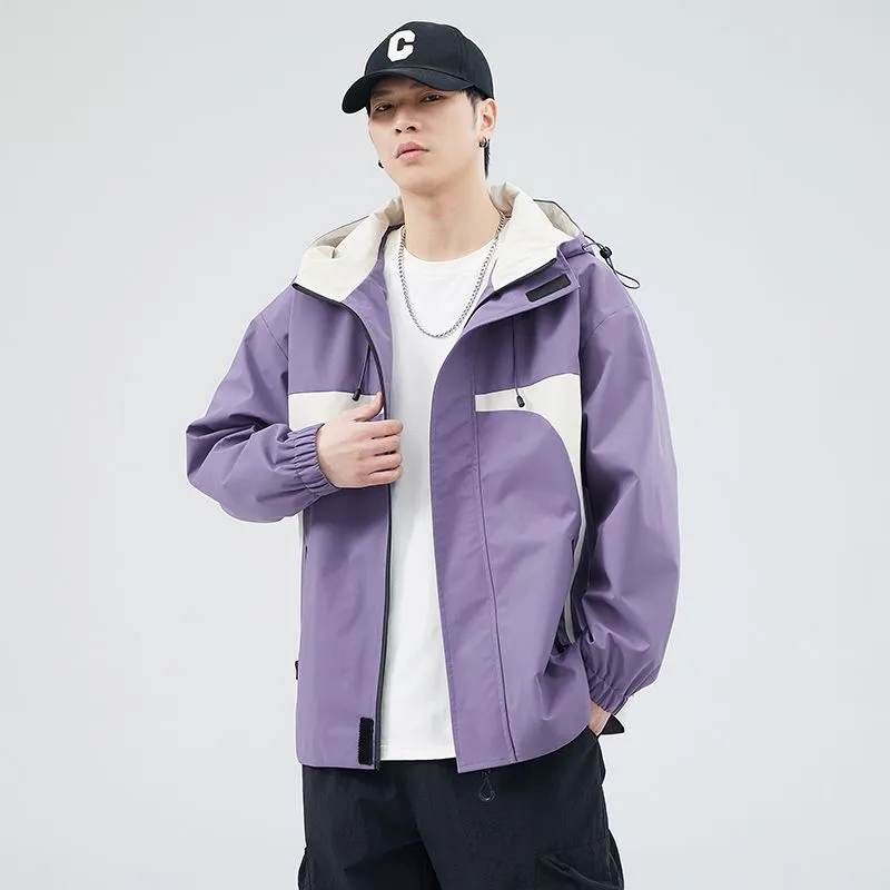 Stylish Stain-resistant Hooded Rain Coat for Casual Outings