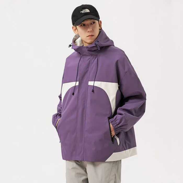 Stylish Stain-resistant Hooded Rain Coat for Casual Outings