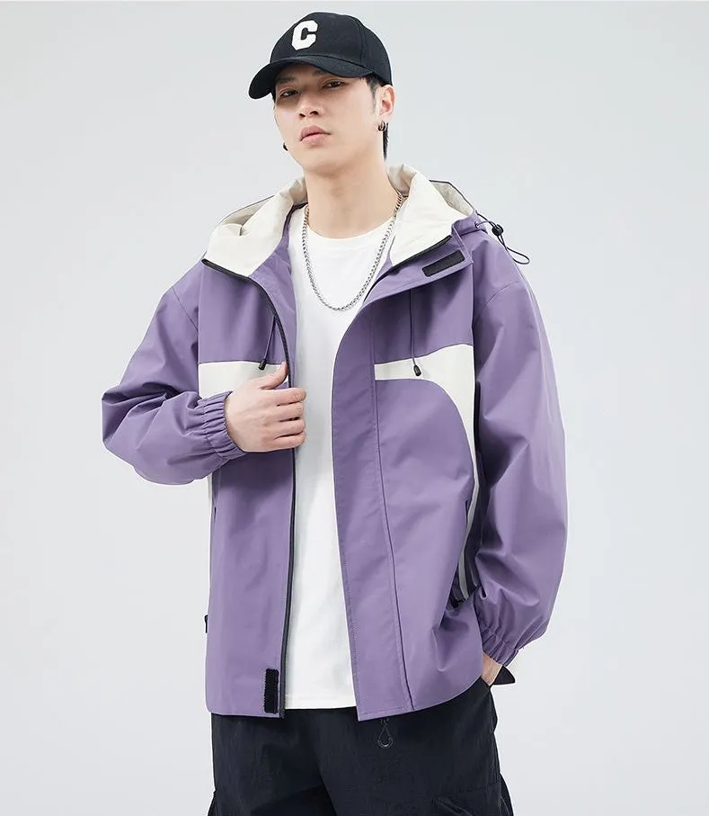 Stylish Stain-resistant Hooded Rain Coat for Casual Outings