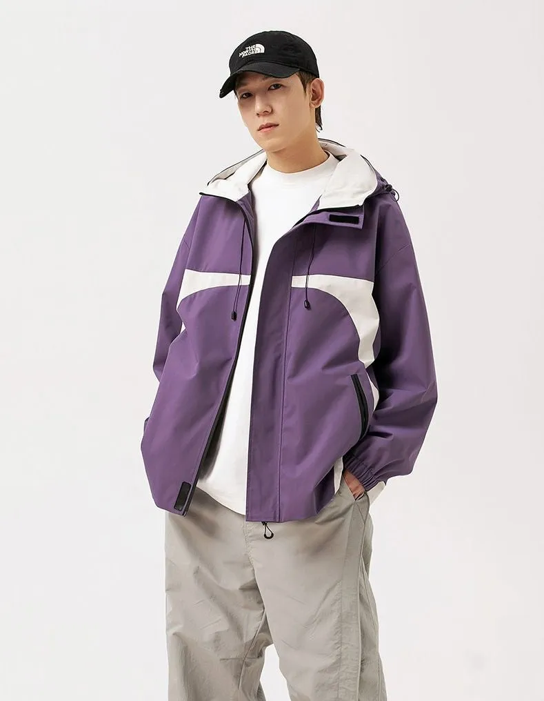 Stylish Stain-resistant Hooded Rain Coat for Casual Outings