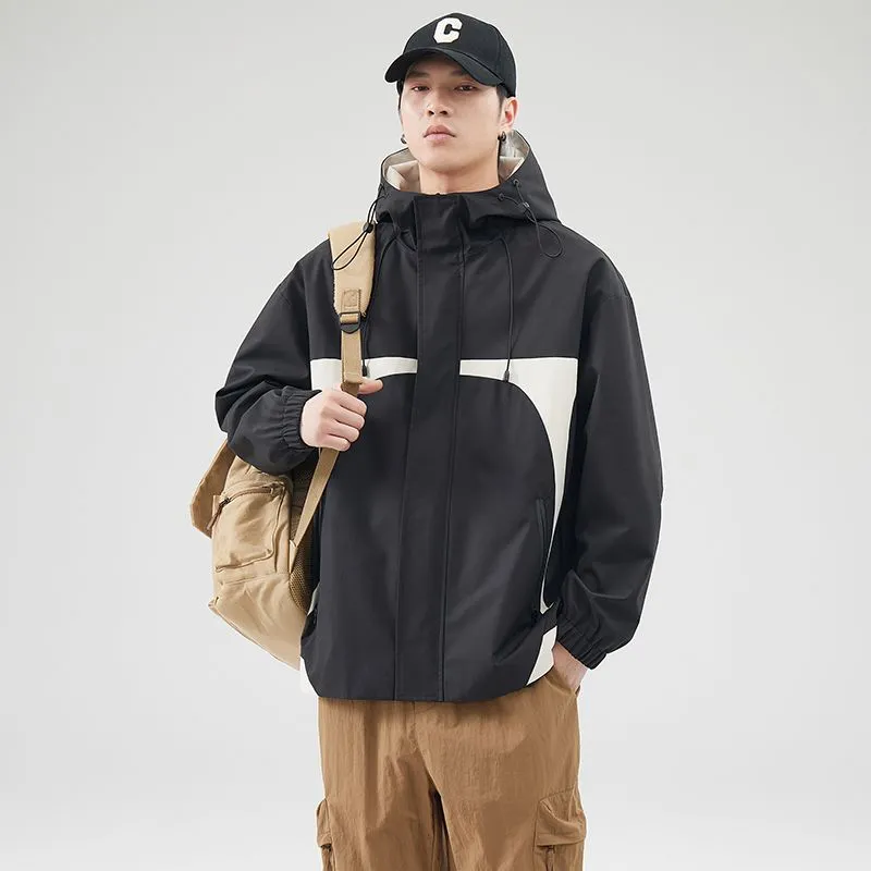 Stylish Stain-resistant Hooded Rain Coat for Casual Outings