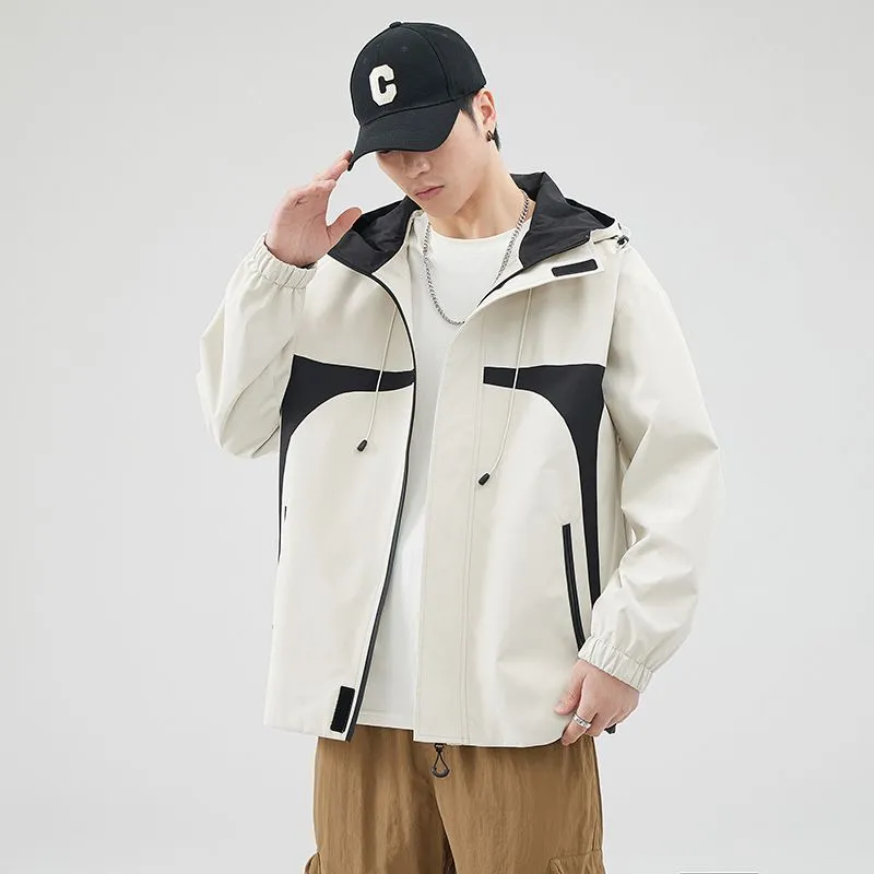 Stylish Stain-resistant Hooded Rain Coat for Casual Outings
