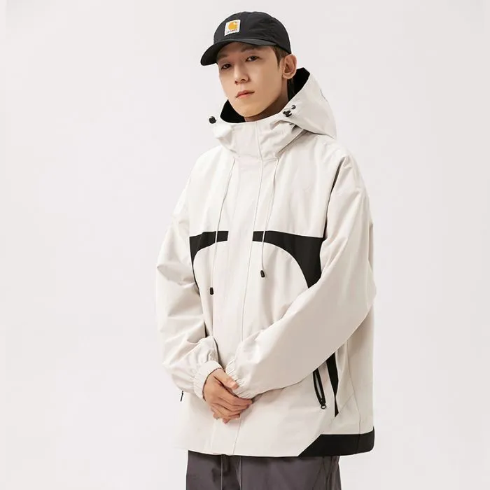 Stylish Stain-resistant Hooded Rain Coat for Casual Outings