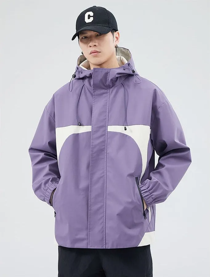 Stylish Stain-resistant Hooded Rain Coat for Casual Outings