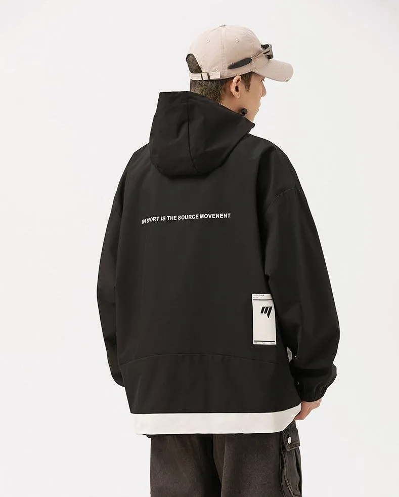 Stylish Stain-resistant Hooded Rain Coat for Casual Outings