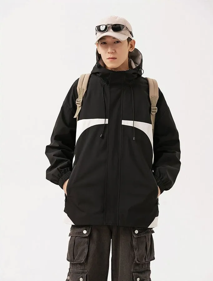 Stylish Stain-resistant Hooded Rain Coat for Casual Outings