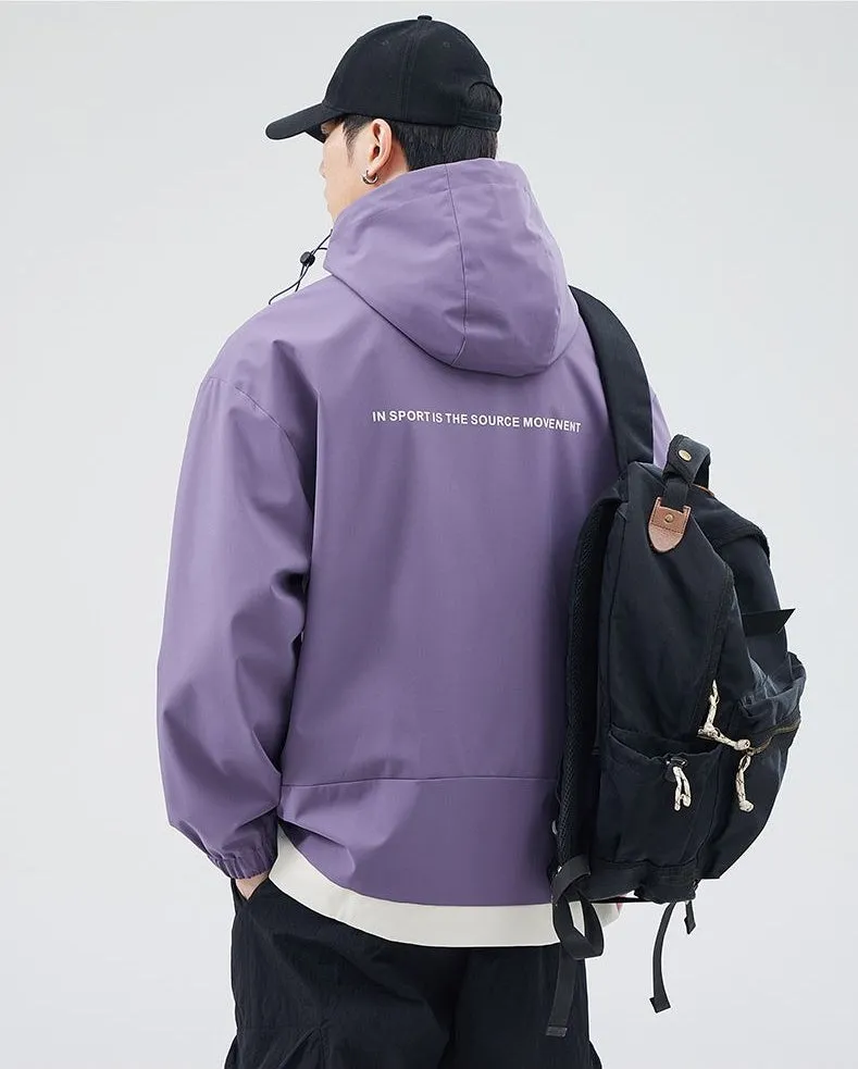 Stylish Stain-resistant Hooded Rain Coat for Casual Outings