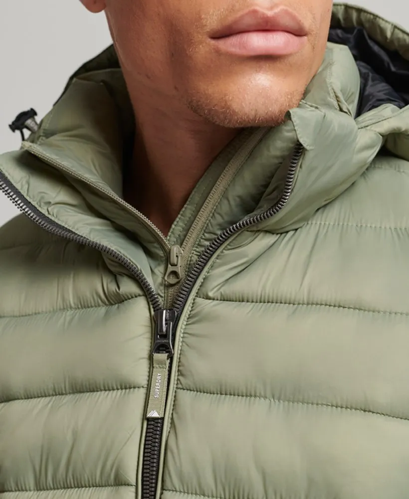 Superdry FujiI Classic Hooded Puffer Jacket Light Khaki
