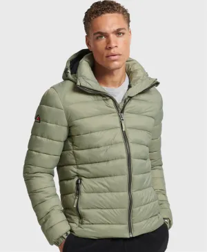 Superdry FujiI Classic Hooded Puffer Jacket Light Khaki