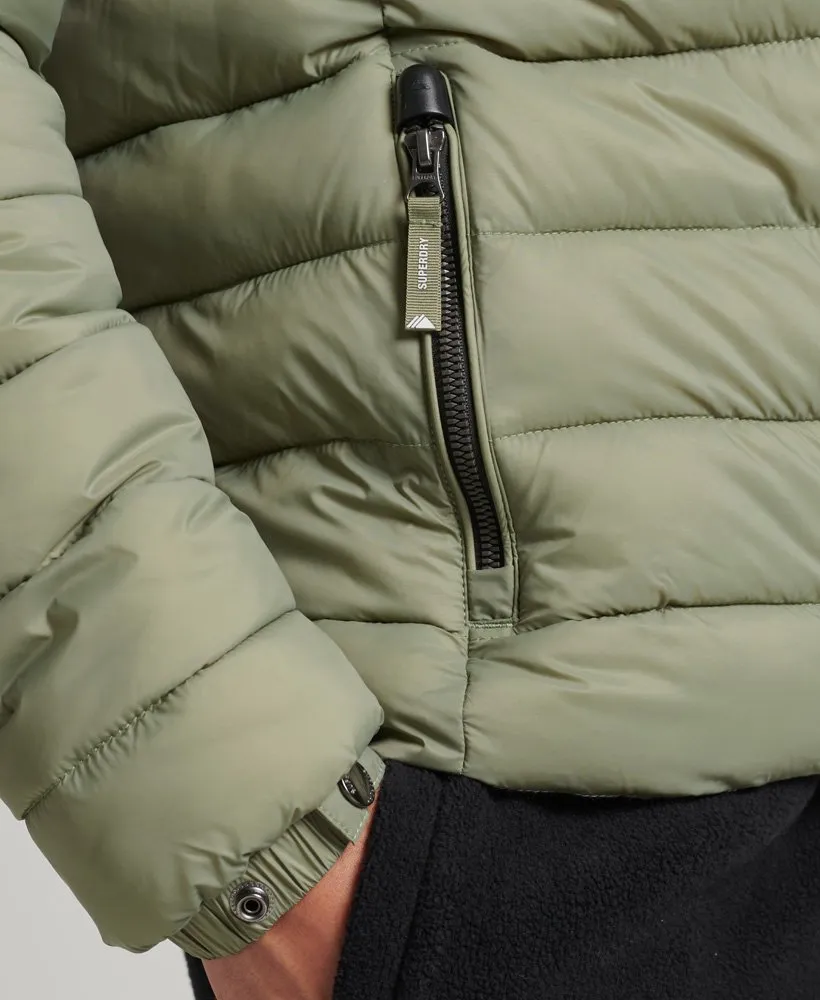 Superdry FujiI Classic Hooded Puffer Jacket Light Khaki