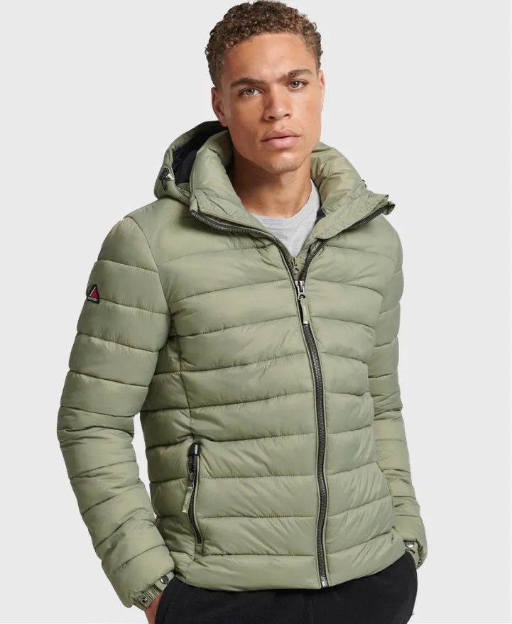 Superdry FujiI Classic Hooded Puffer Jacket Light Khaki