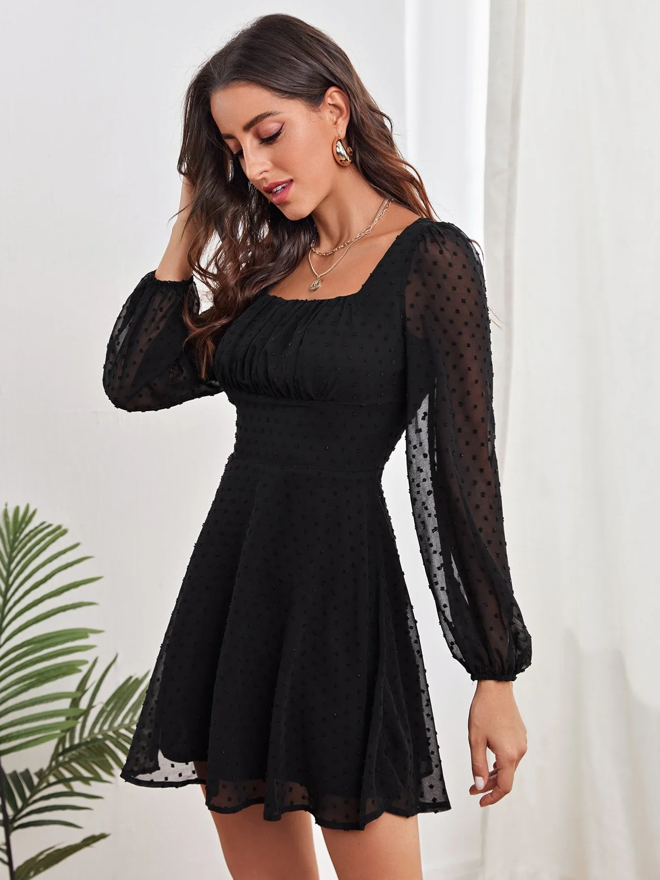 Swiss dot Polka dot Dress( clearance sale