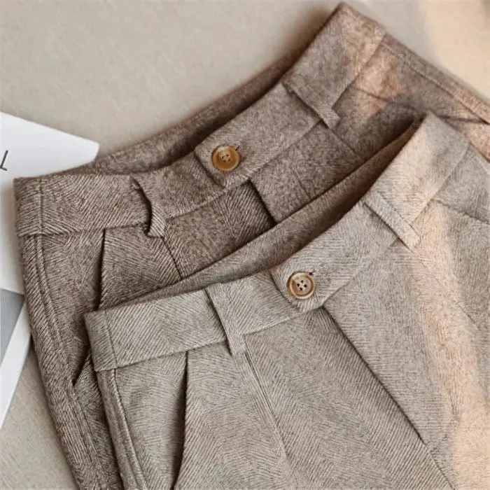 Tailored High-Waisted Wool Harem Trousers for Men