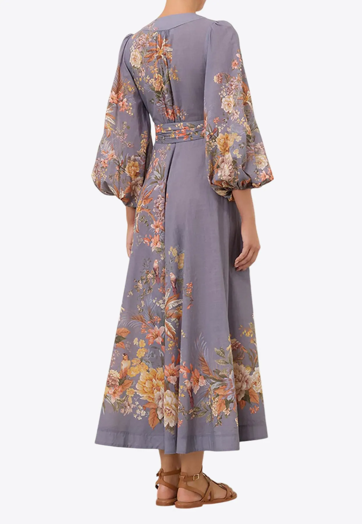Tallow Floral Midi Wrap Dress