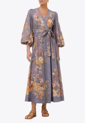 Tallow Floral Midi Wrap Dress