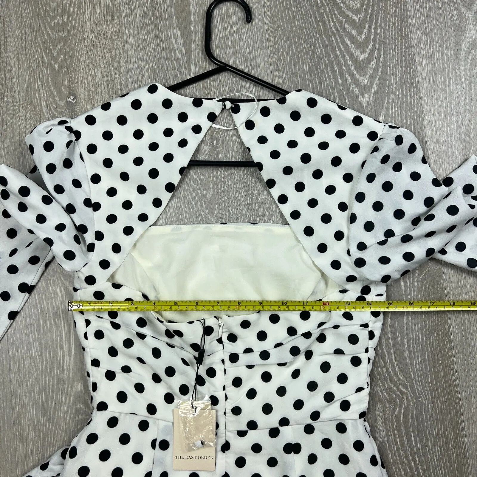 The East Order White Spotted Amy Mini Dress Size Small (New)