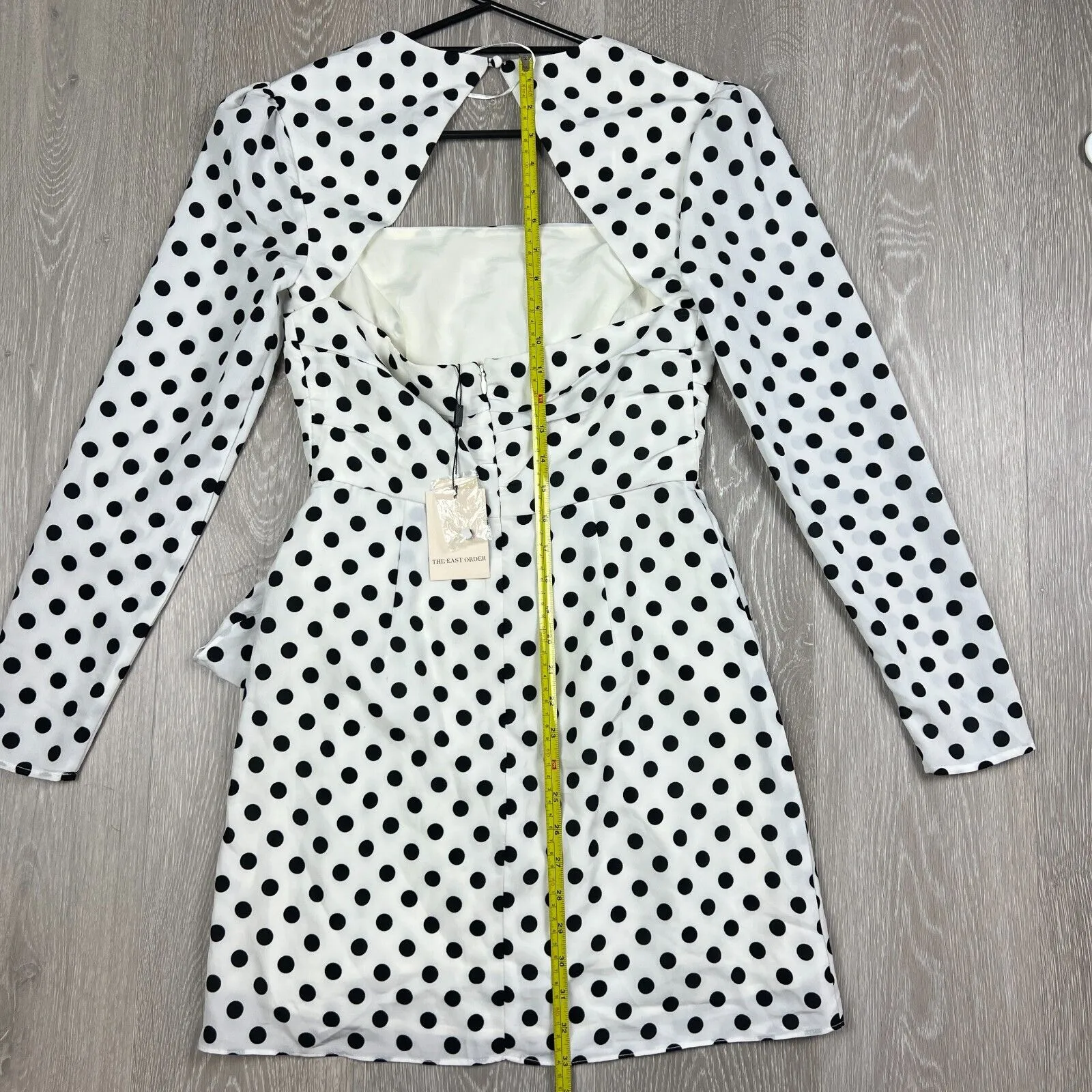The East Order White Spotted Amy Mini Dress Size Small (New)