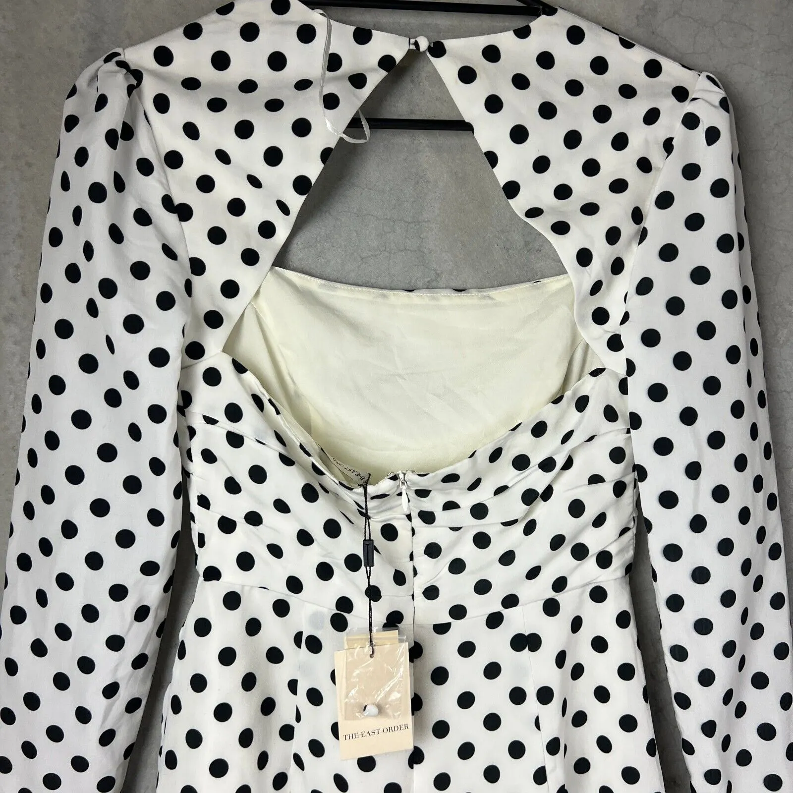The East Order White Spotted Amy Mini Dress Size Small (New)