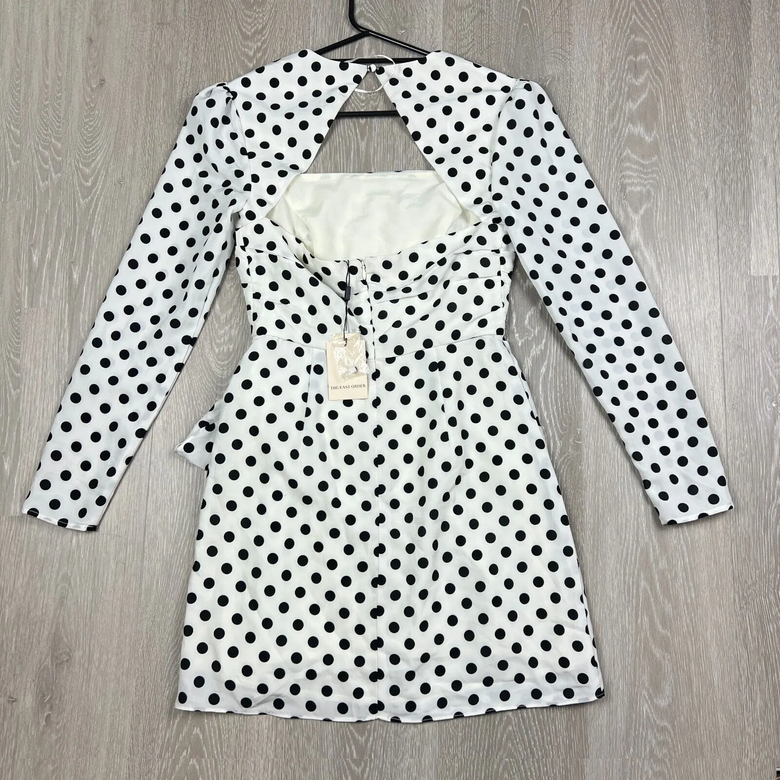 The East Order White Spotted Amy Mini Dress Size Small (New)