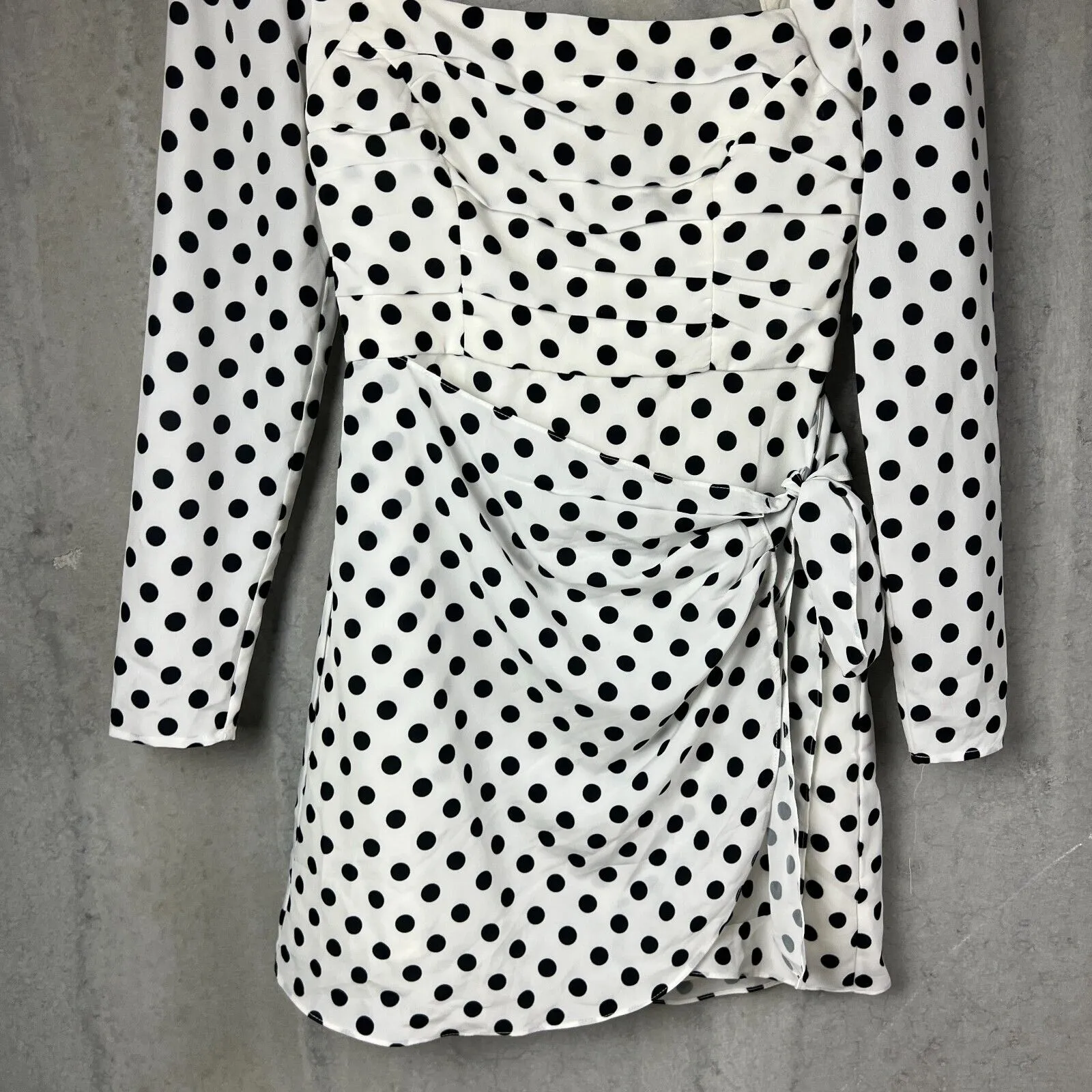 The East Order White Spotted Amy Mini Dress Size Small (New)