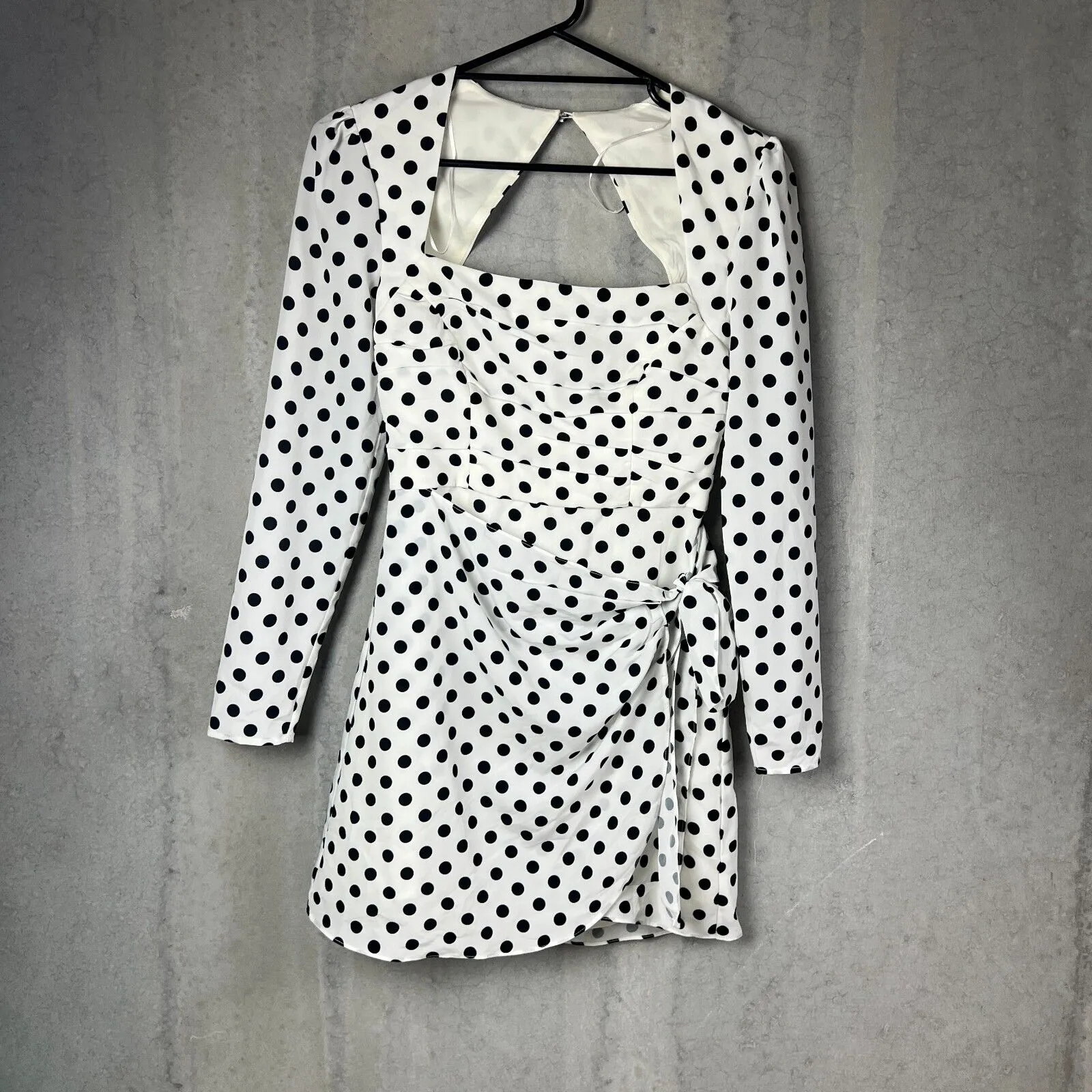 The East Order White Spotted Amy Mini Dress Size Small (New)