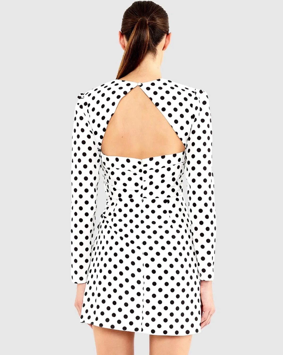The East Order White Spotted Amy Mini Dress Size Small (New)