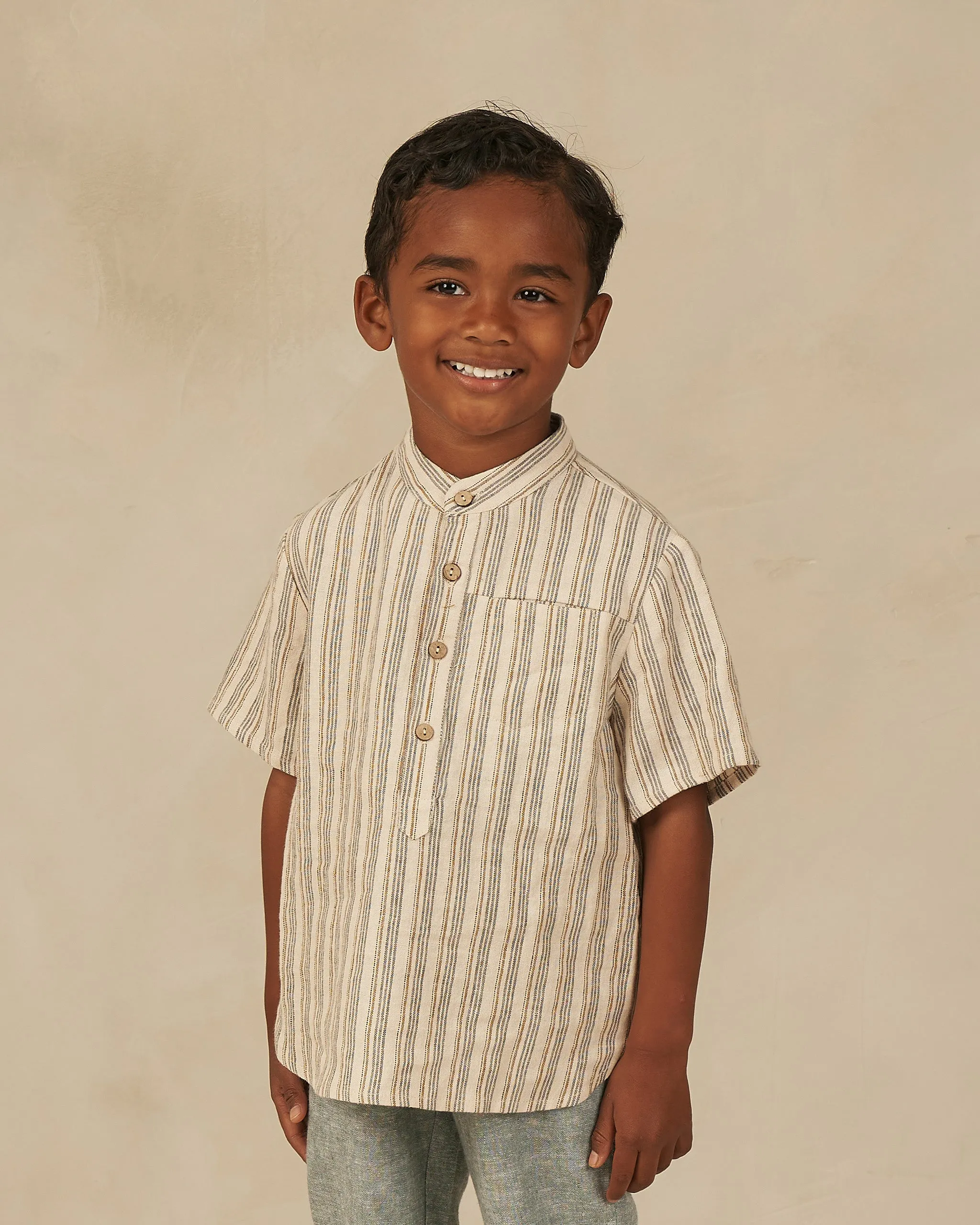 The Mason Short Sleeve Shirt by Rylee   Cru - Nautical Stripe - KIDS