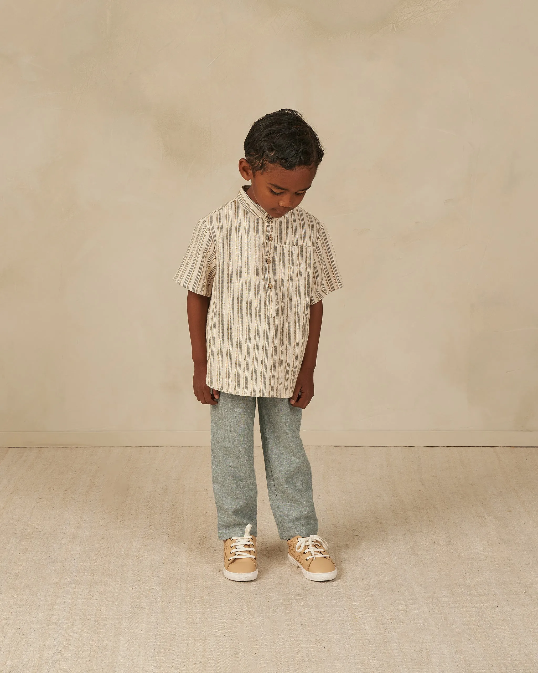 The Mason Short Sleeve Shirt by Rylee   Cru - Nautical Stripe - KIDS
