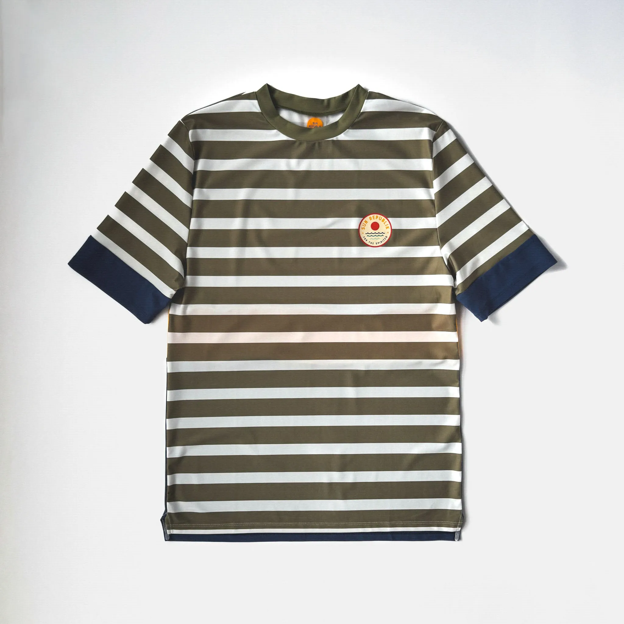 THE SUN SEEKER RASHIE | SHORT SLEEVE |  STRIPE GREEN