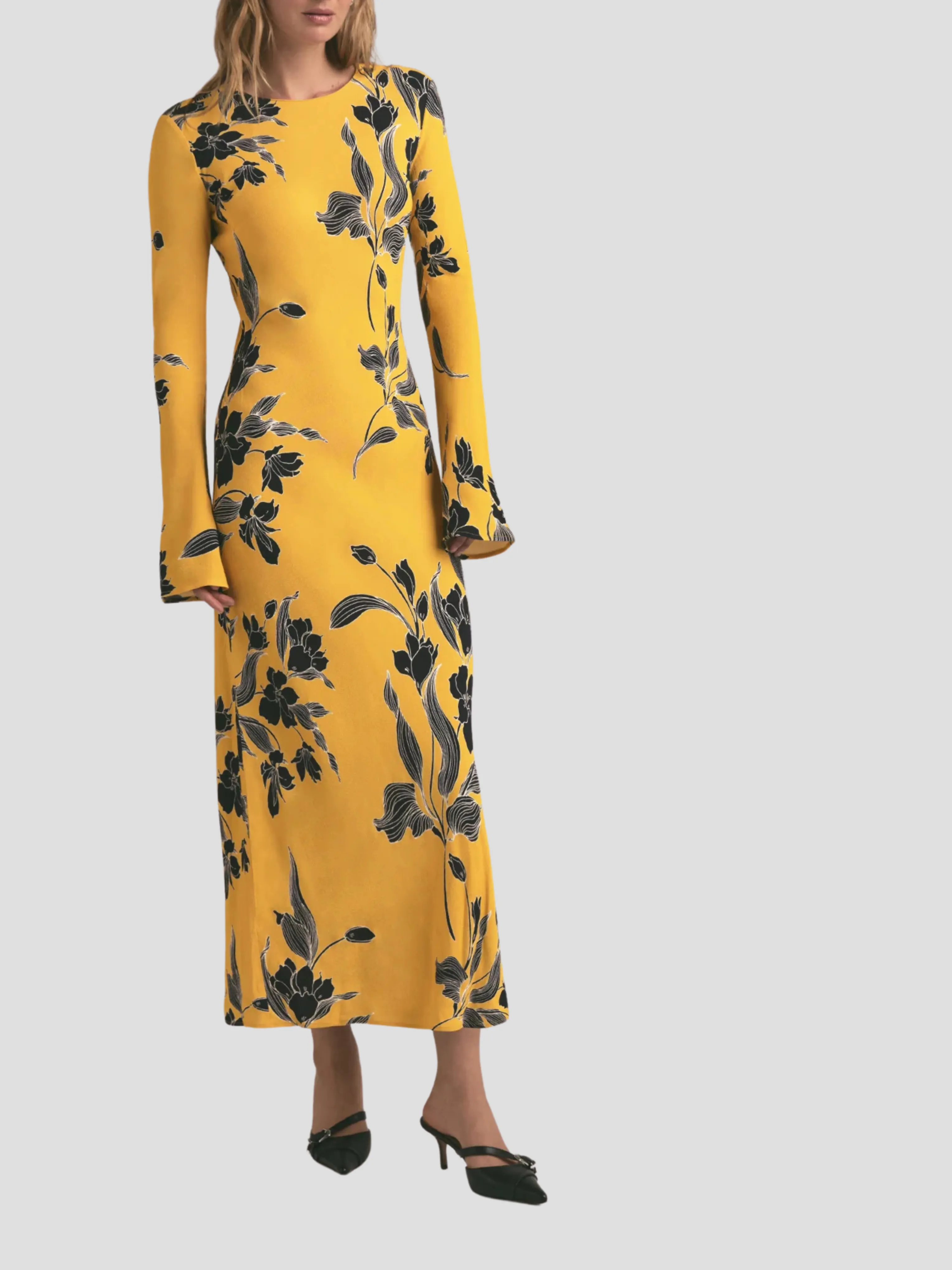 The Truly Madly Dress in Yellow Floral