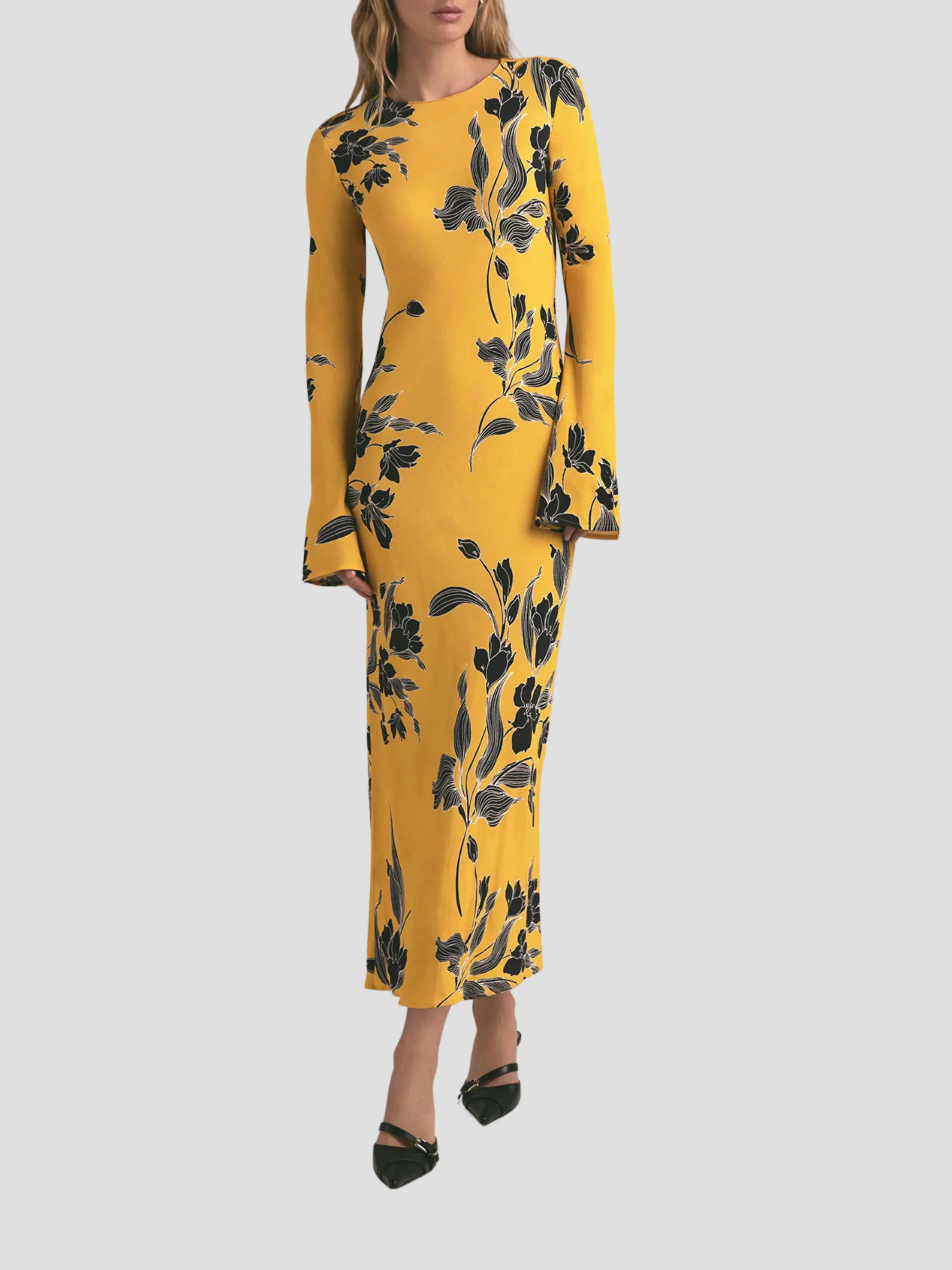 The Truly Madly Dress in Yellow Floral