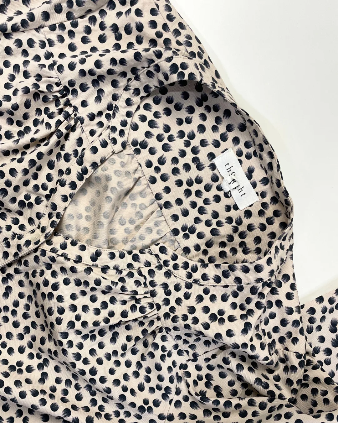Thought Beige Patterned Shirt in Size XS