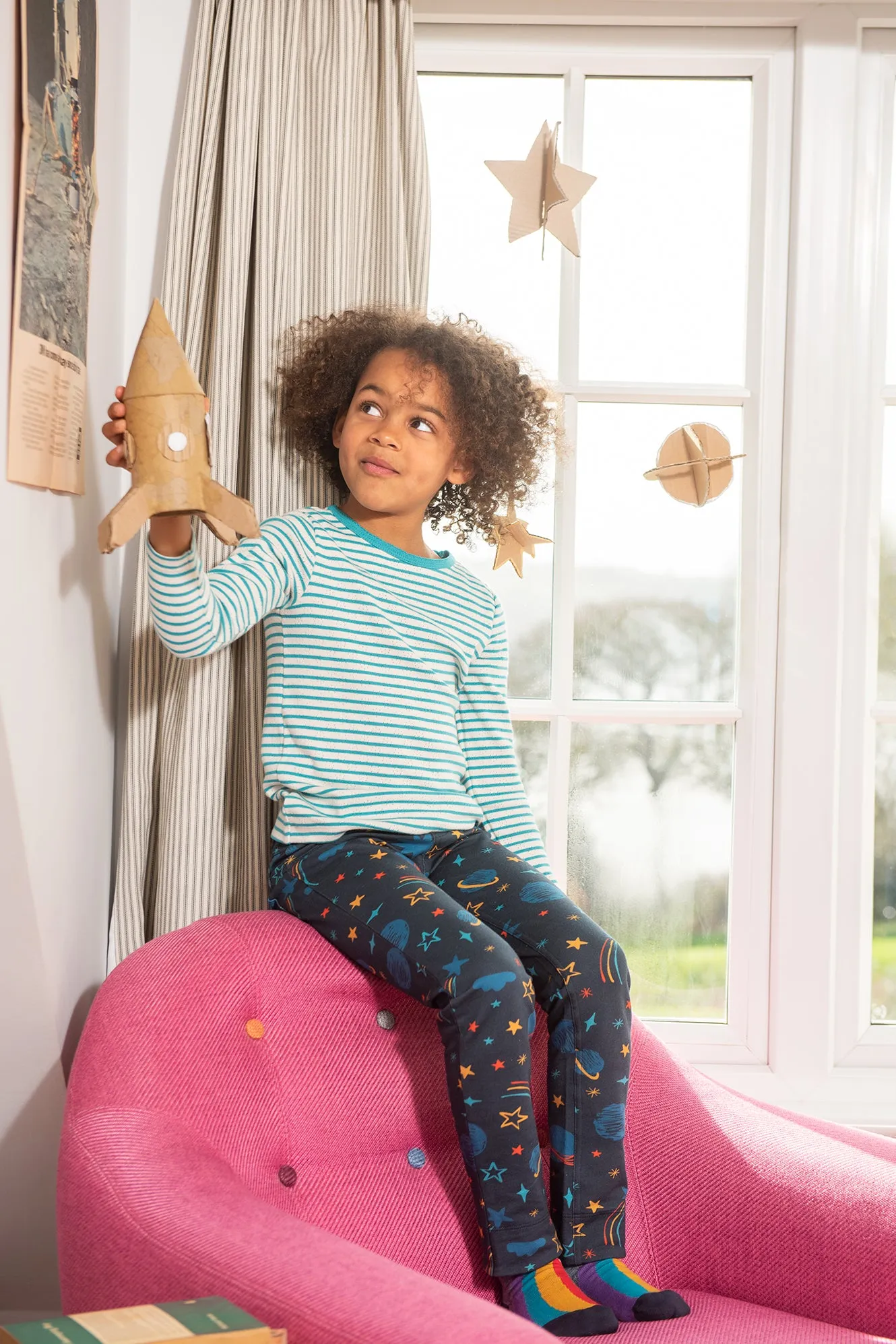 Tresco Trousers, Cosmic Nights, Organic Cotton Frugi