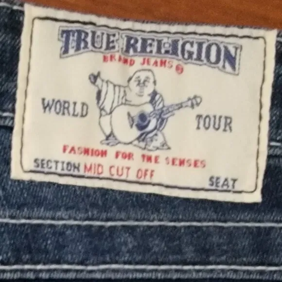 True Religion Mid Length Cut Off Shorts-Flap Pockets-Lone Grove- NWT RR $139
