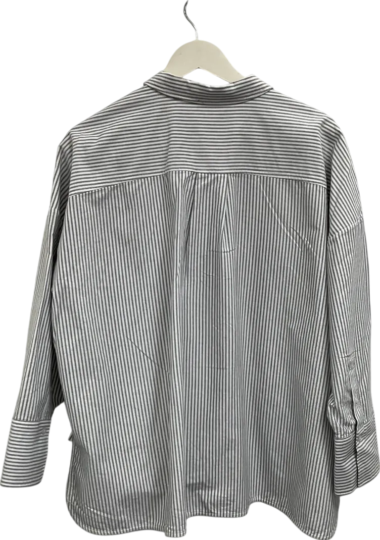 TU Grey Striped Shirt UK 18