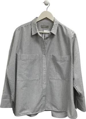 TU Grey Striped Shirt UK 18