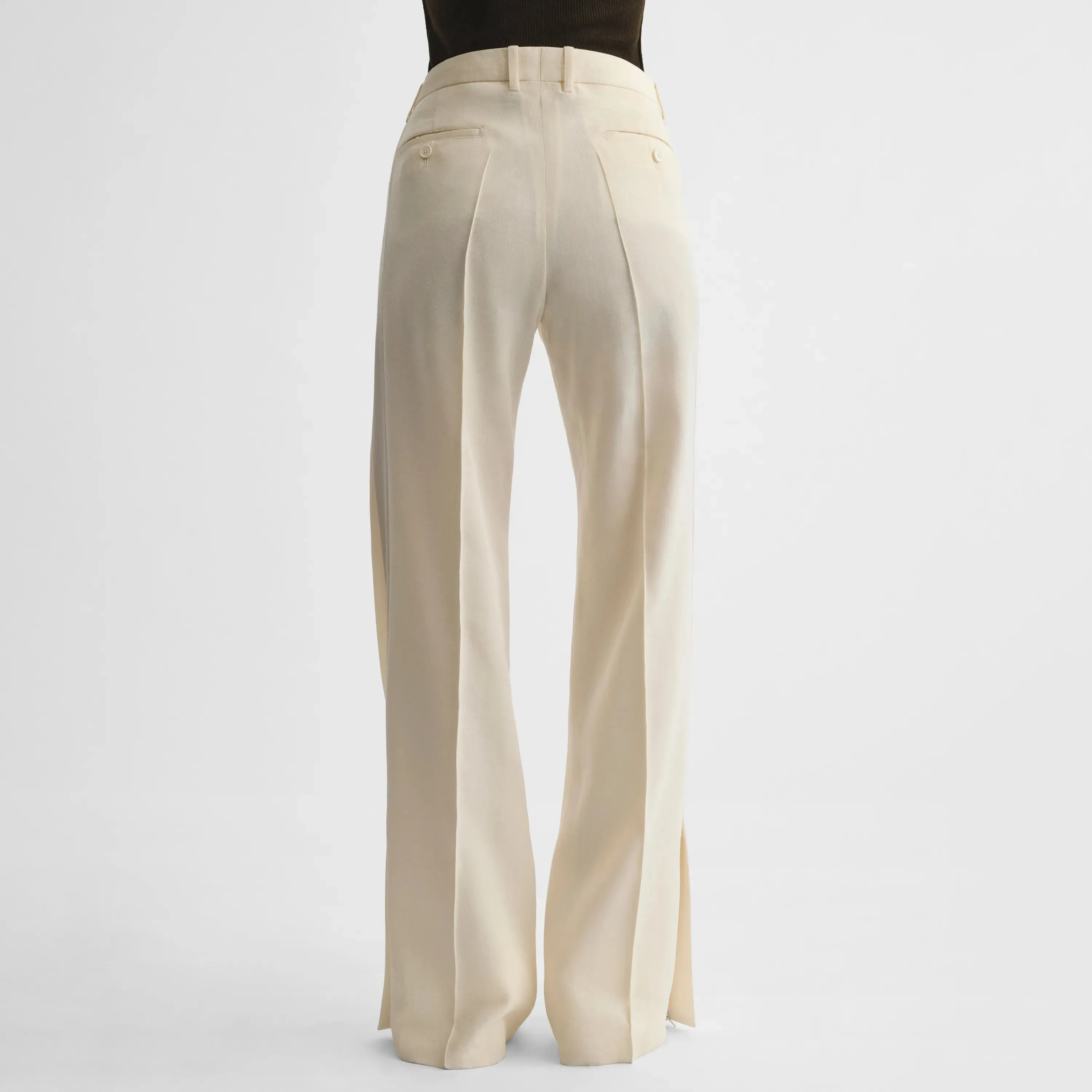 TUX TROUSERS | cream viscose