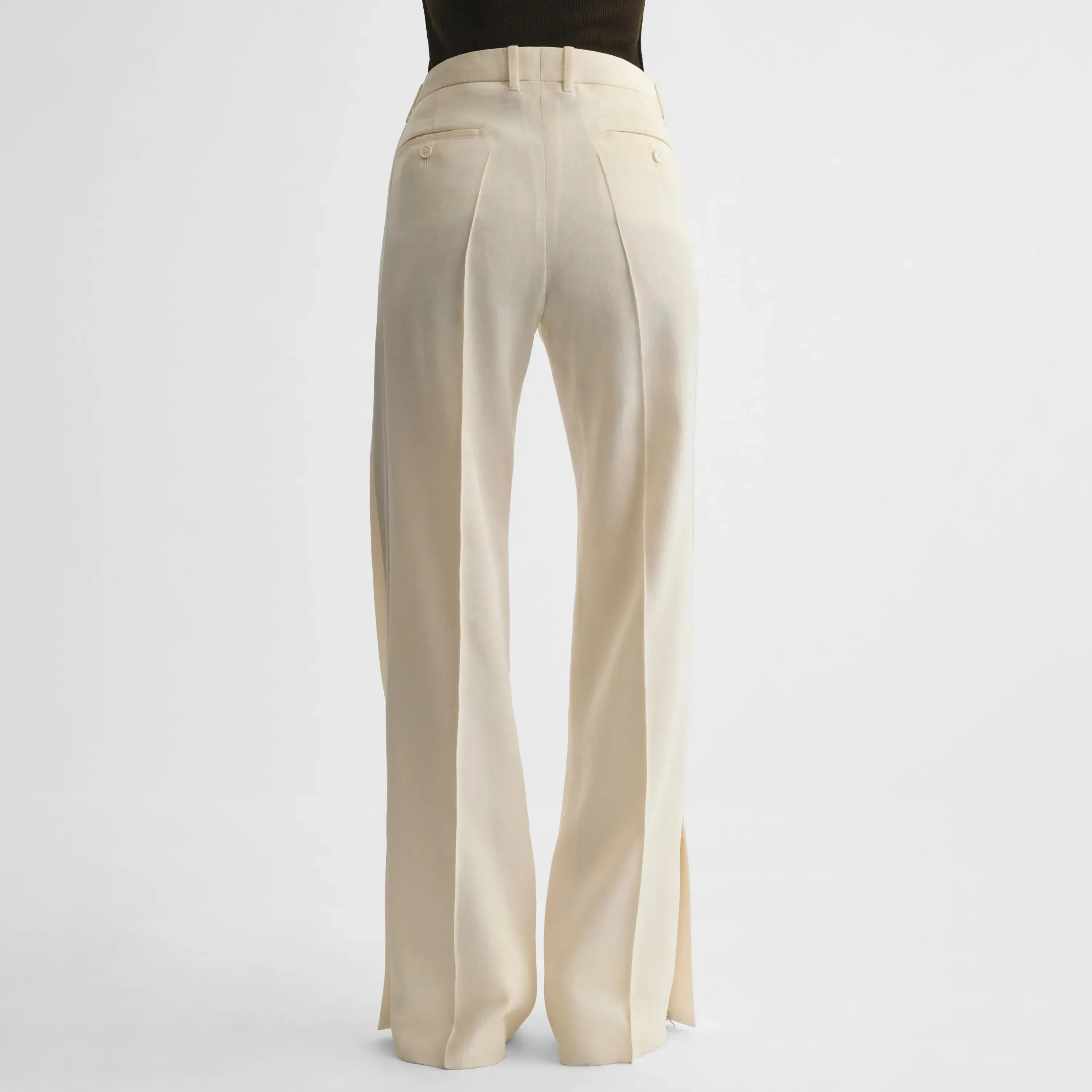 TUX TROUSERS | cream viscose