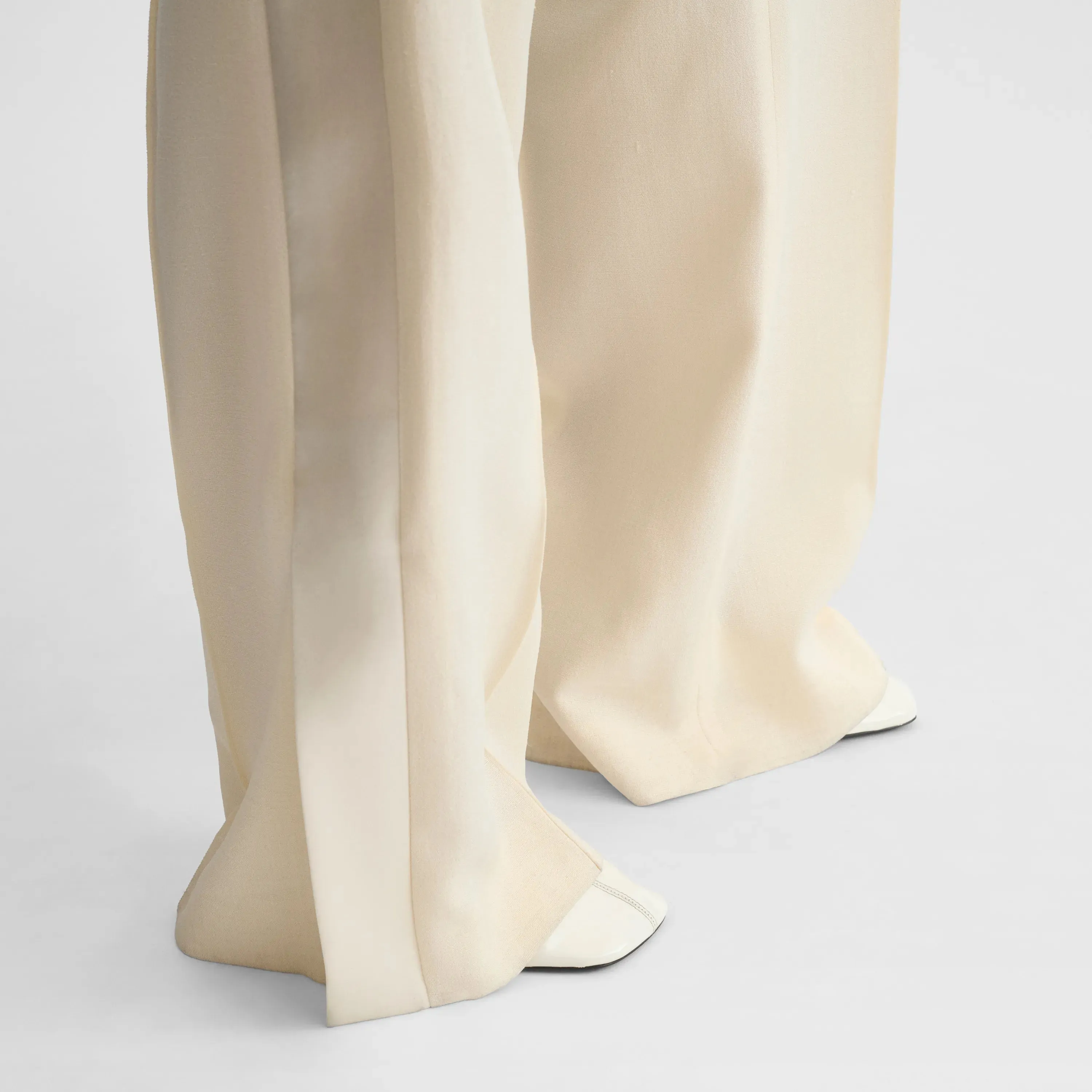 TUX TROUSERS | cream viscose