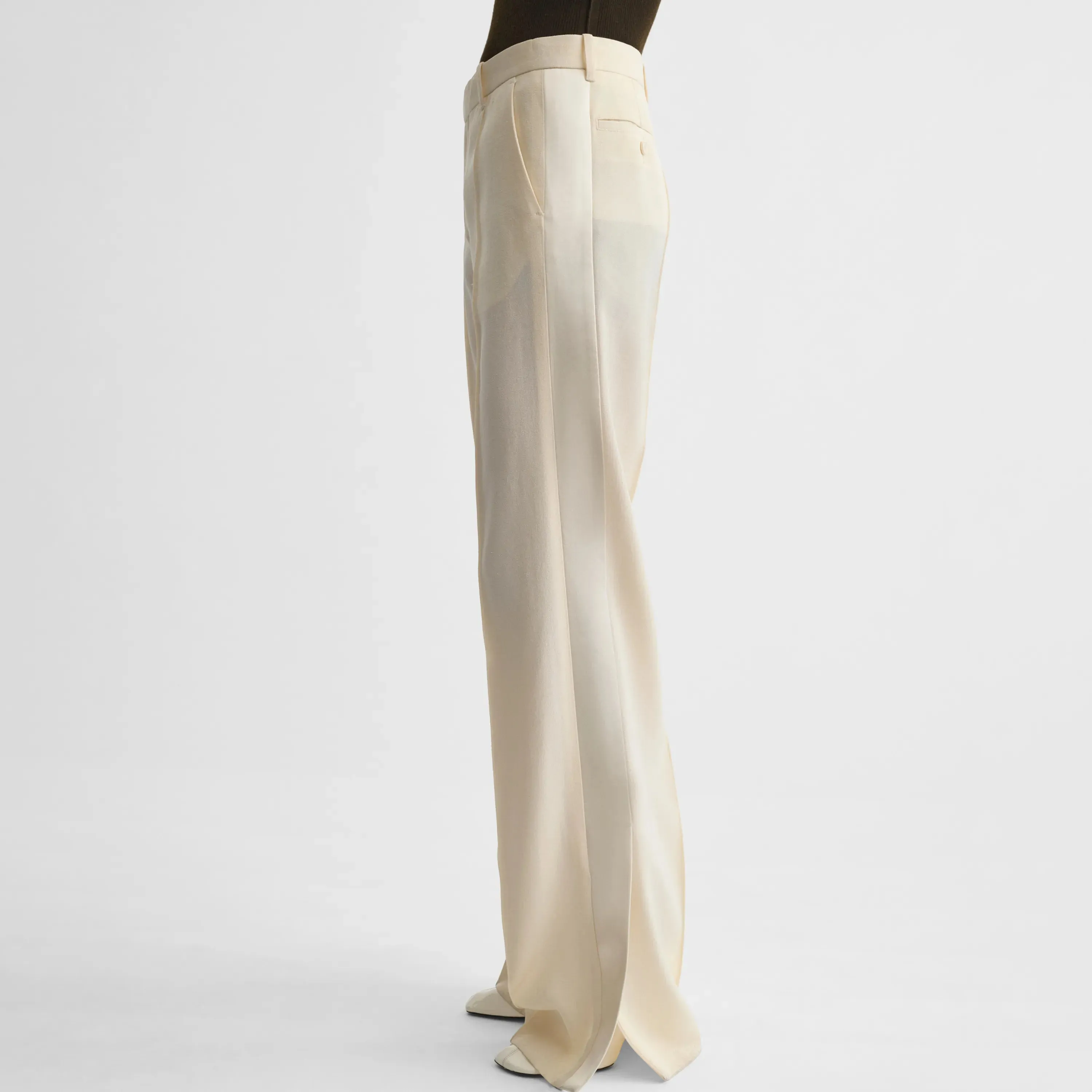 TUX TROUSERS | cream viscose