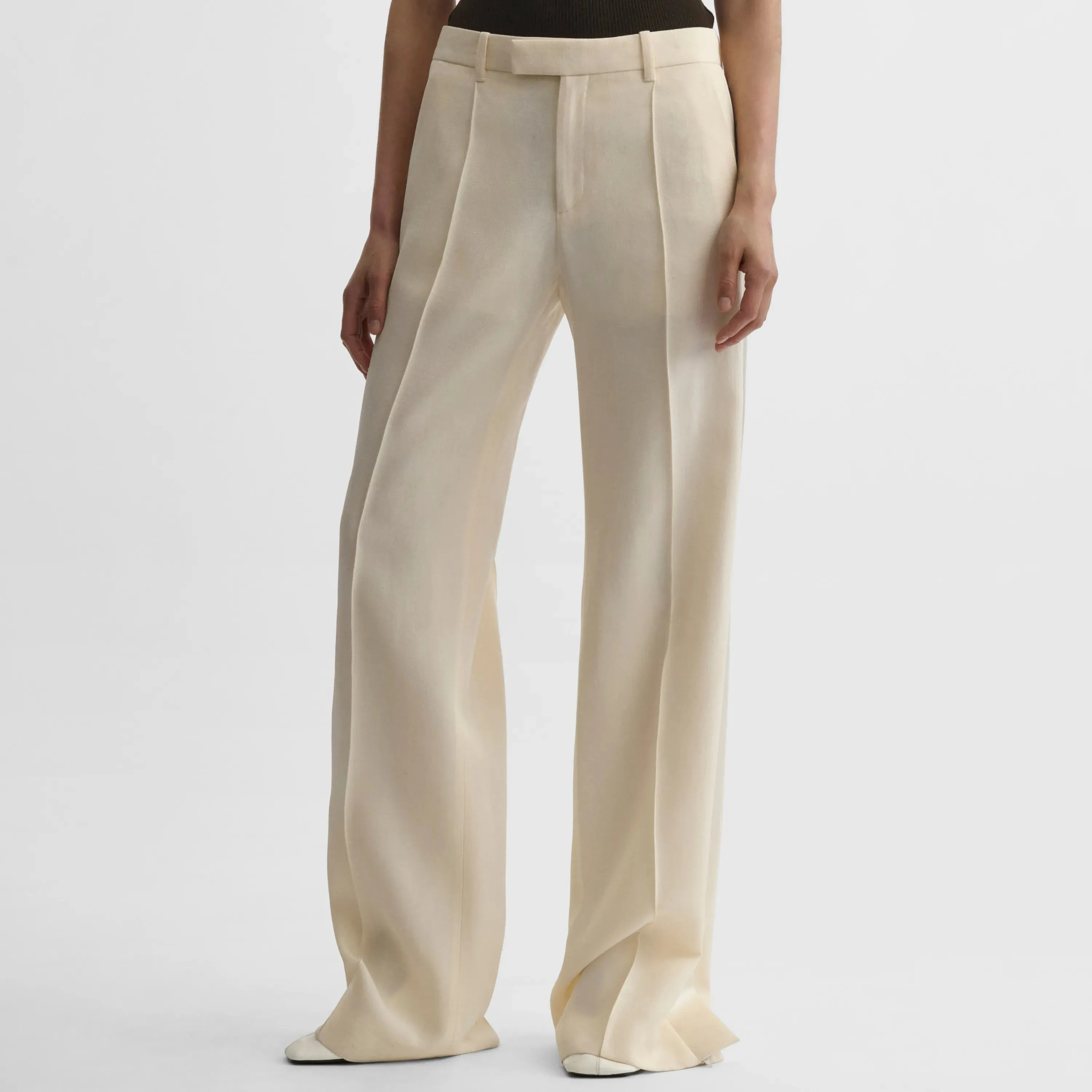 TUX TROUSERS | cream viscose