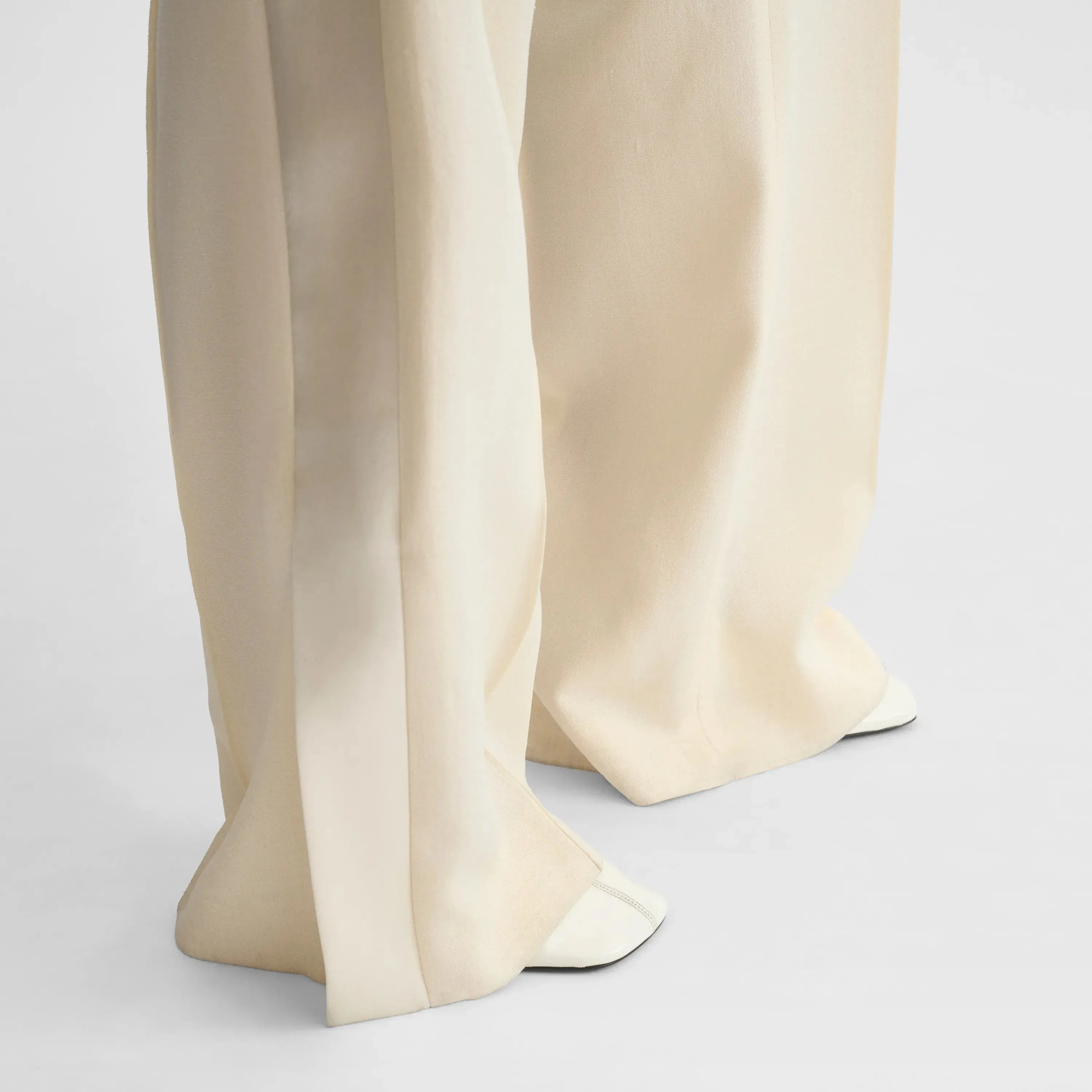 TUX TROUSERS | cream viscose