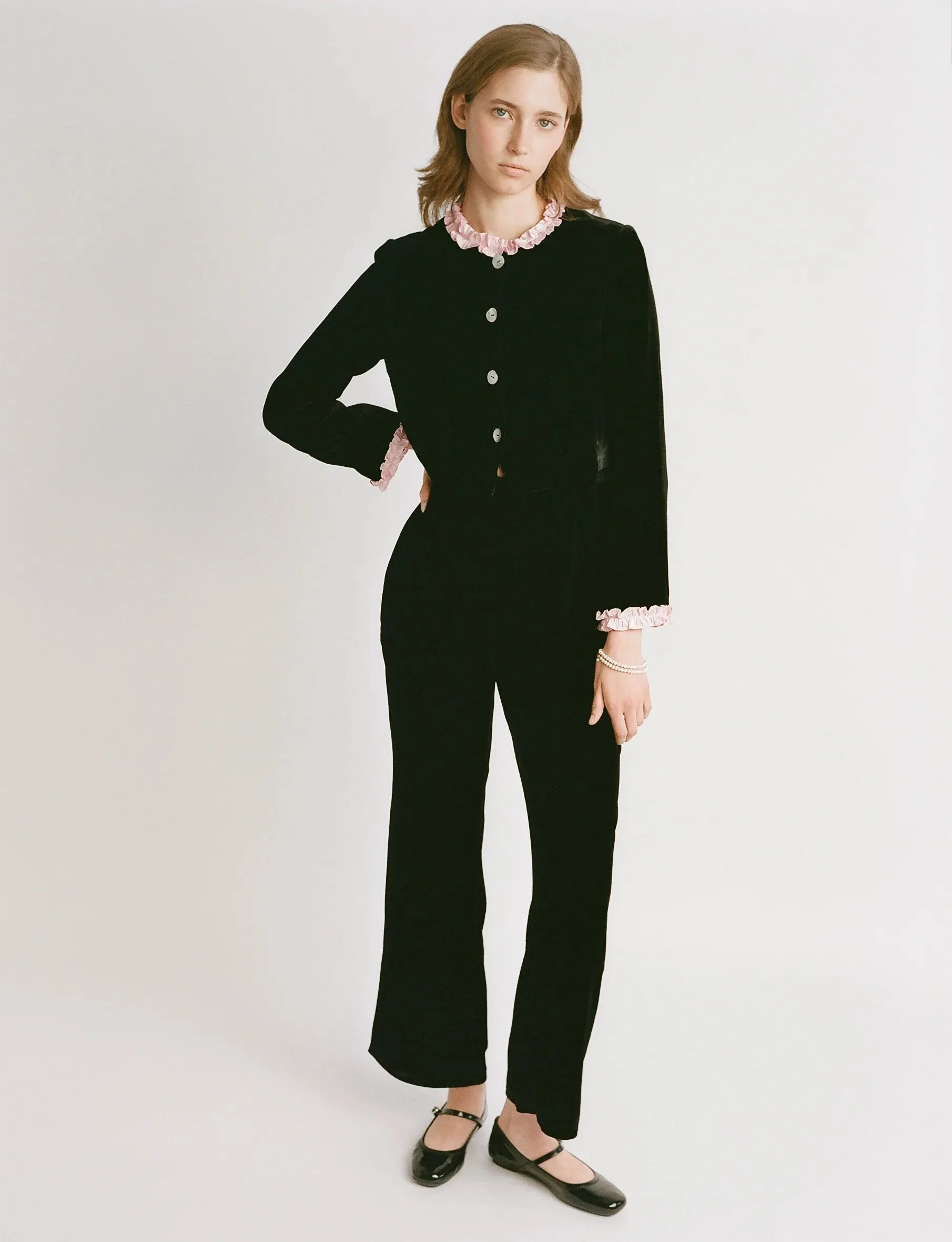 Ulla Trousers | Black Velvet