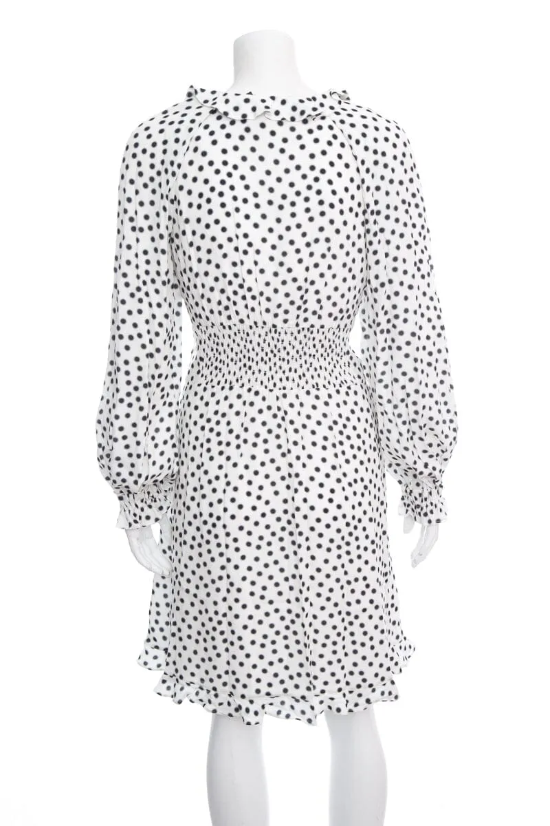 Ungaro Black & White Polka Dot Printed Dress SZ S NWT